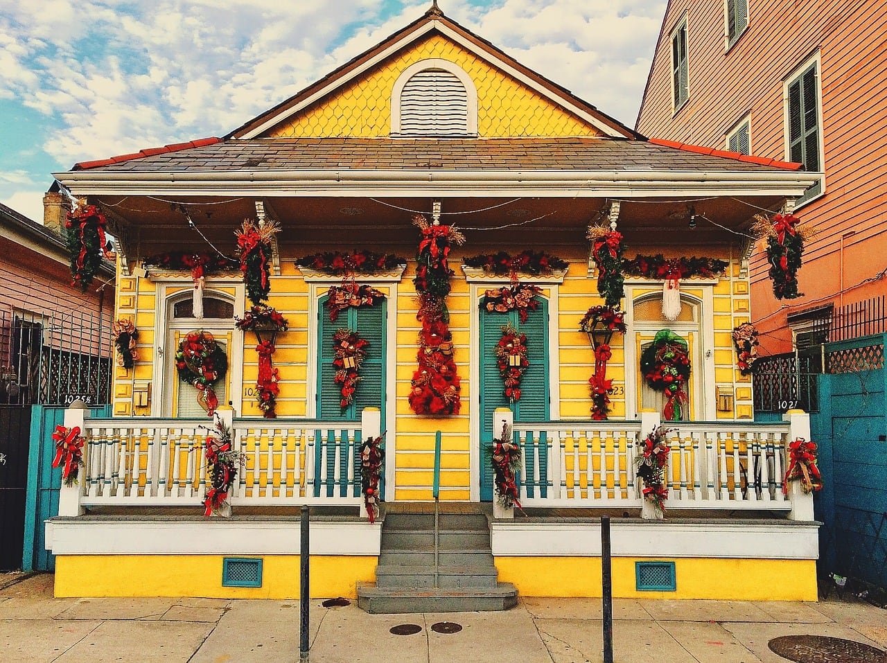 The houses of the French Quarter in New Orleans