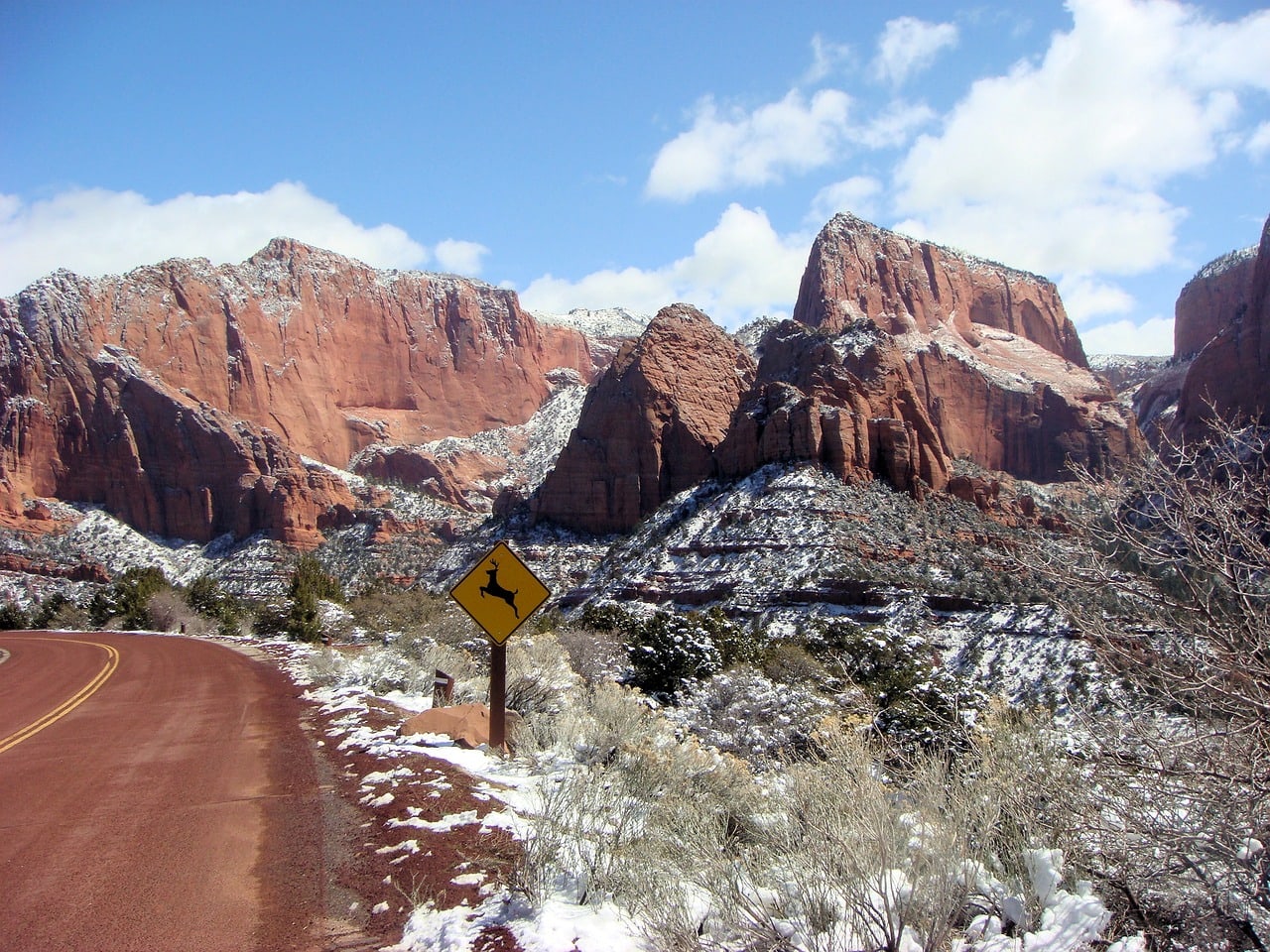 Zion National Park in winter