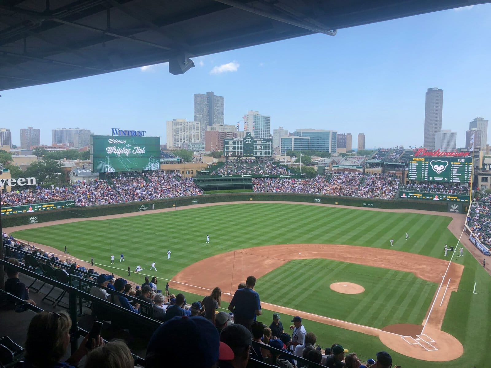 A Cubs game at Wrigley Field in Chicago