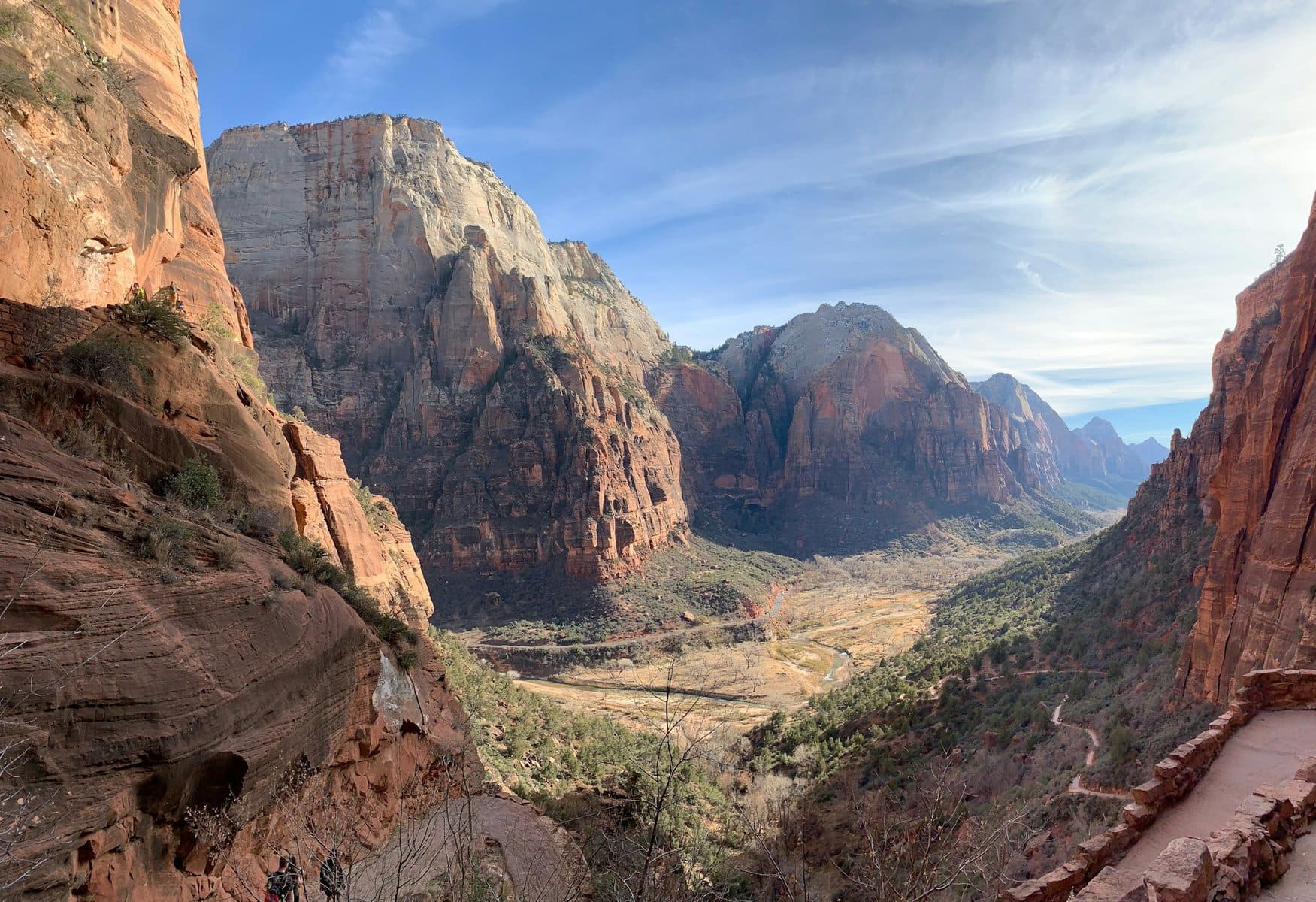 The view from Angels Landing in Zion National Park