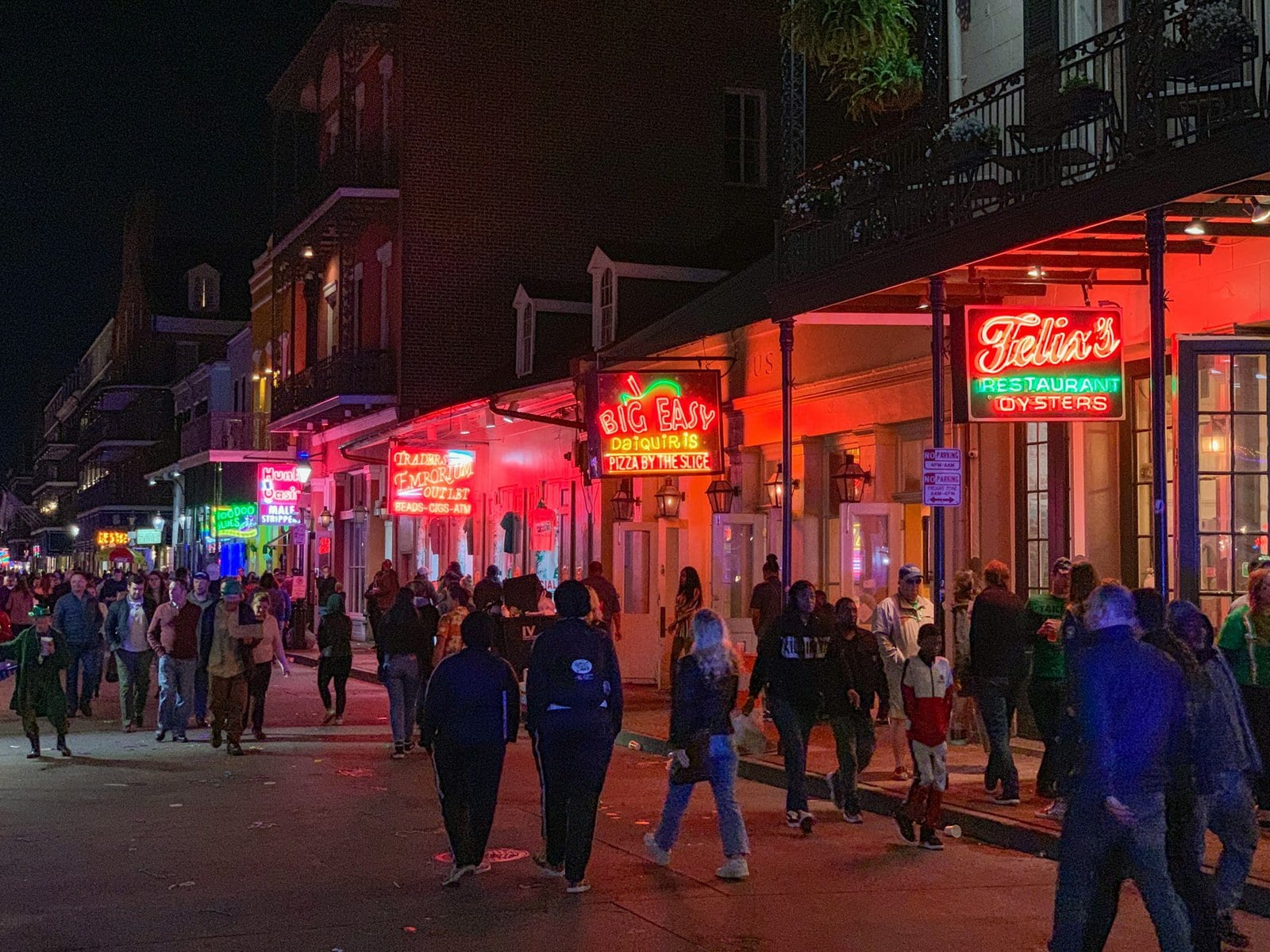 Bourbon Street nightlife in the French Quarter of New Orleans