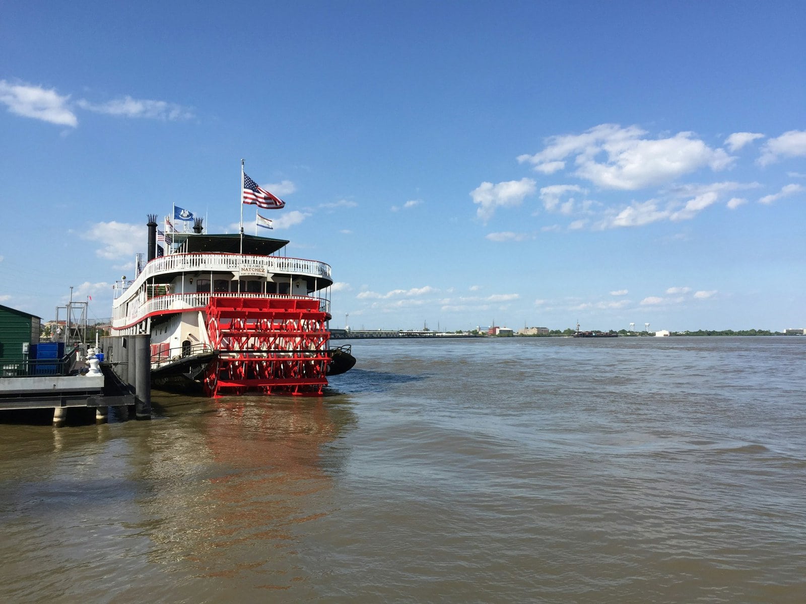 The steamboat Natchez on the Mississippi River in New Orleans