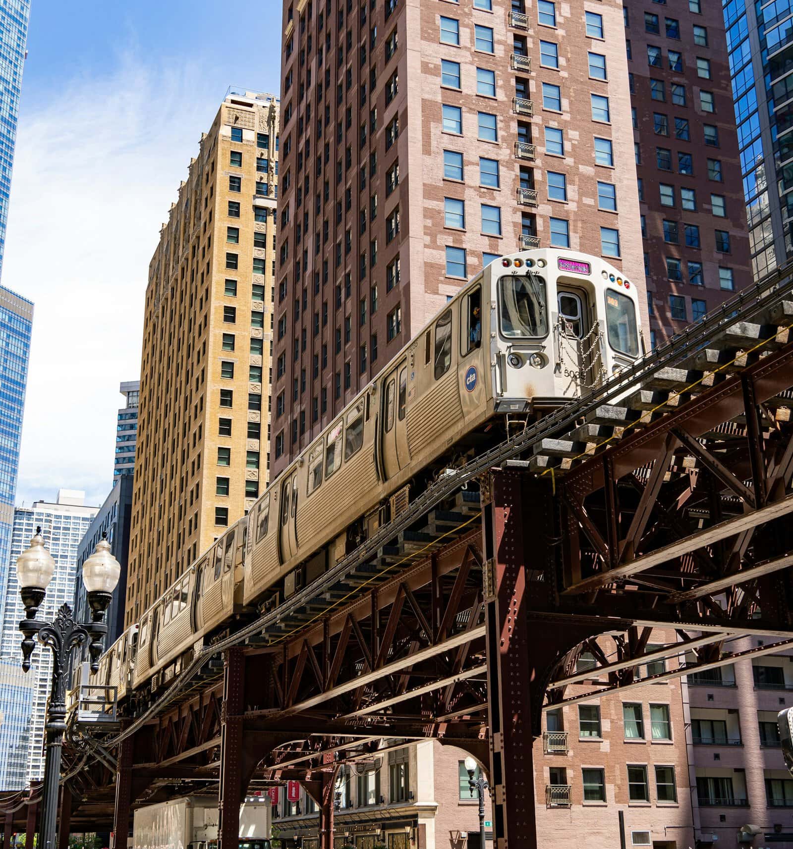 Chicago's L system in downtown