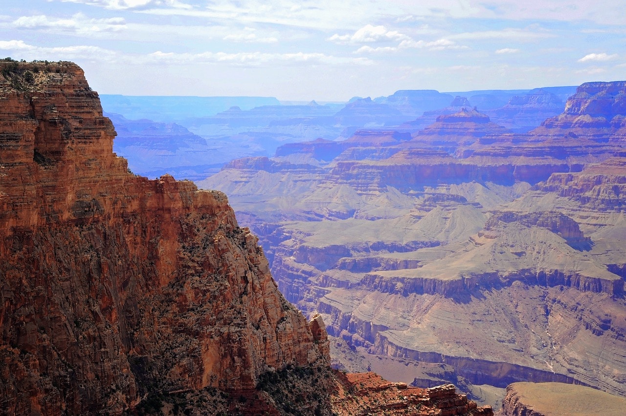 The abyss of the Grand Canyon in Arizona