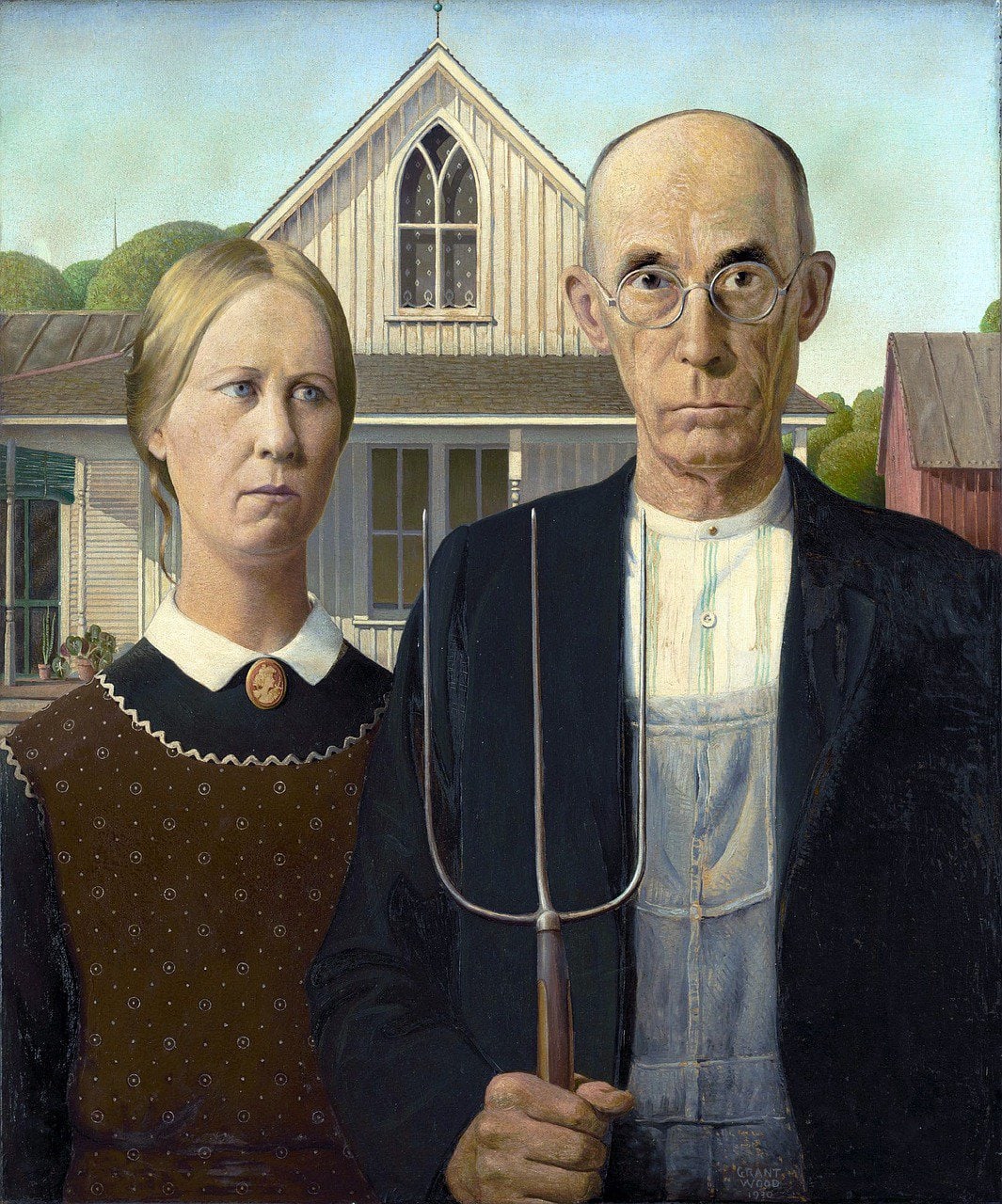 American Gothic by Grant Wood at the Art Institute of Chicago