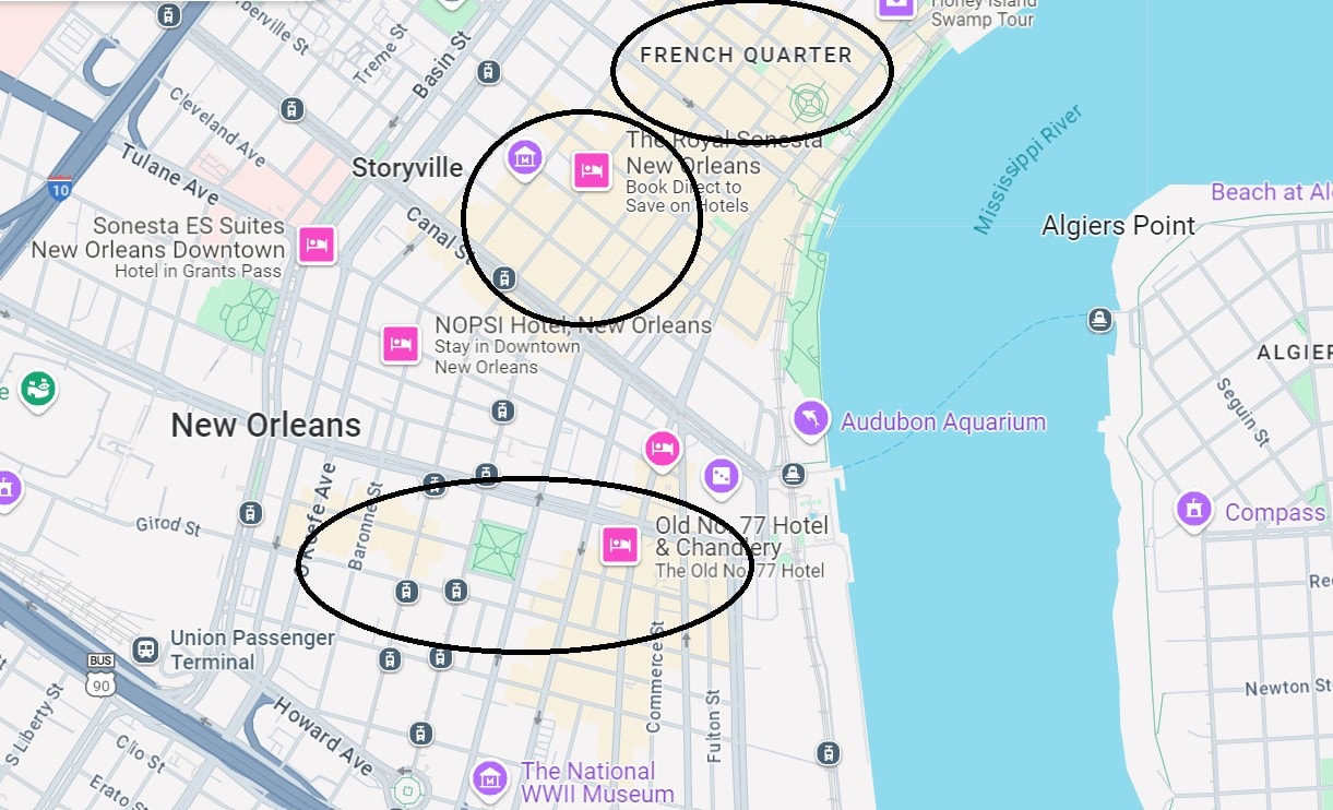 Where to sleep in New Orleans?