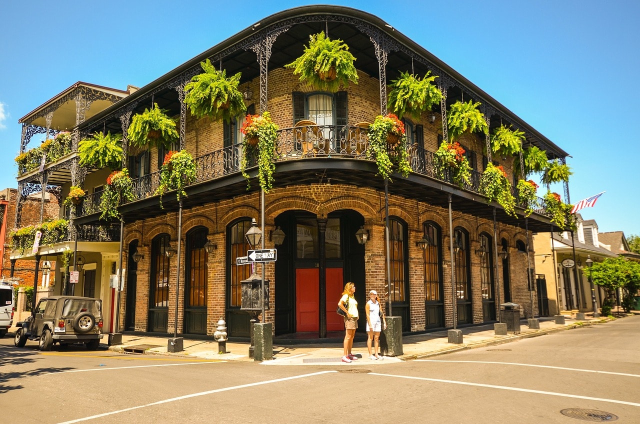 A house on Royal Street in the heart of the French Quarter in New Orleans