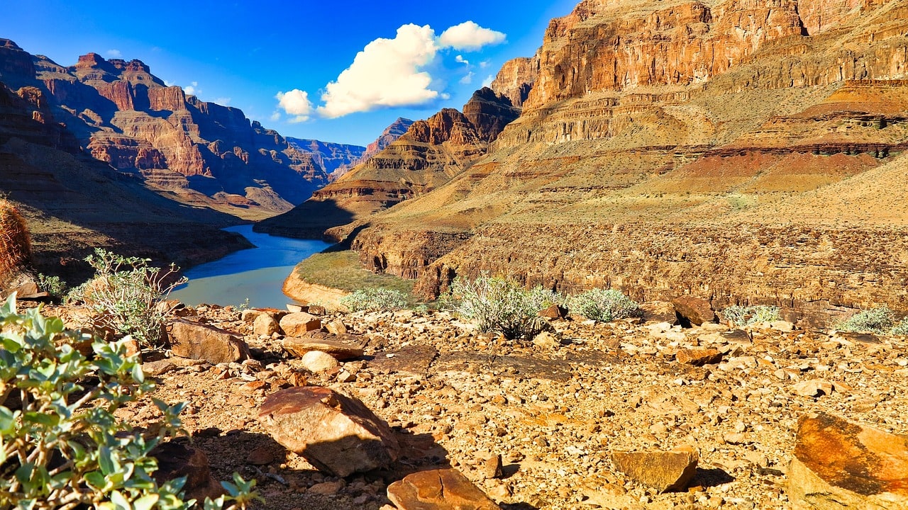 Colorado River at the bottom of the Grand Canyon