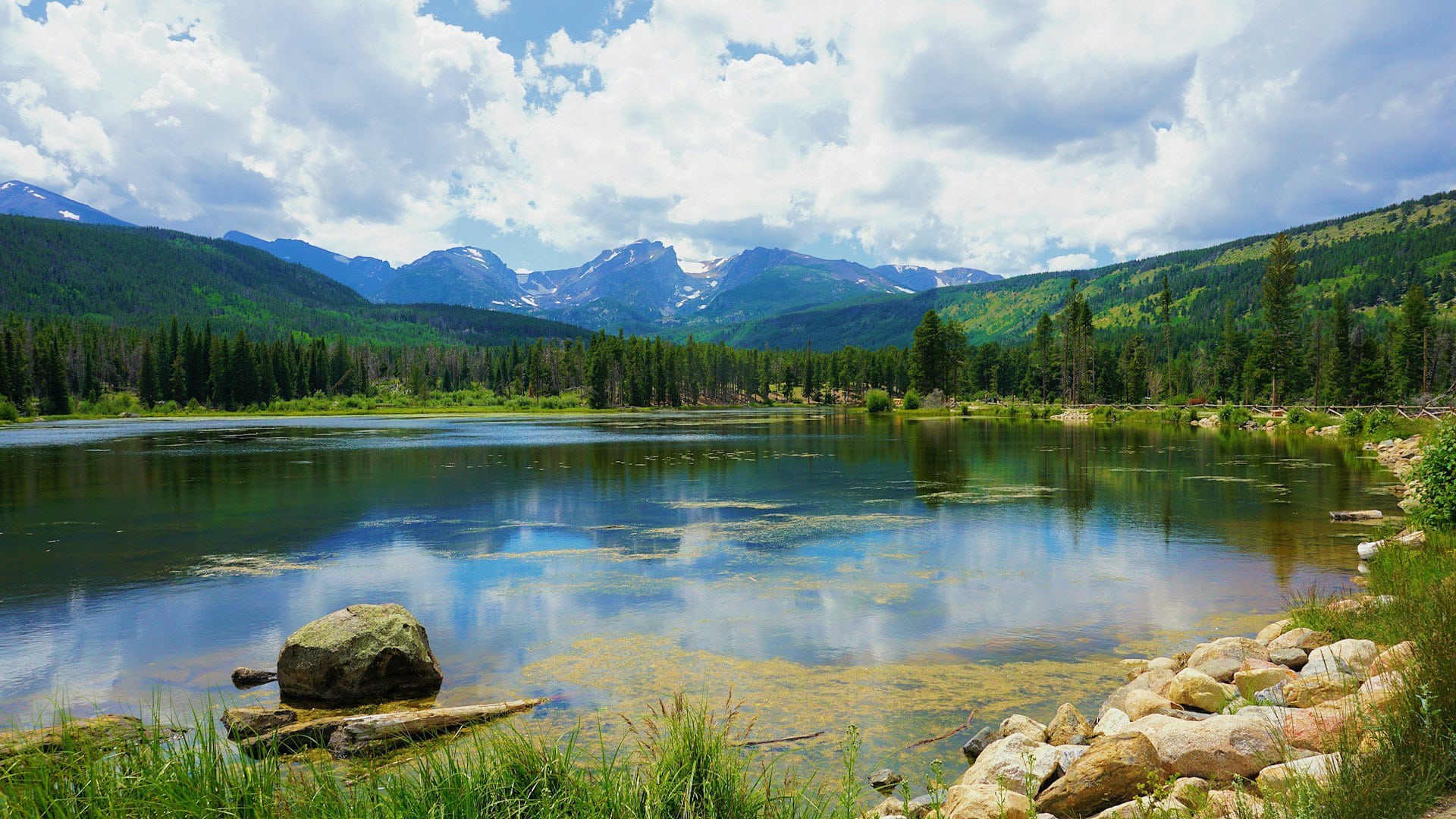 An alpine lake in Rocky Mountain National Park