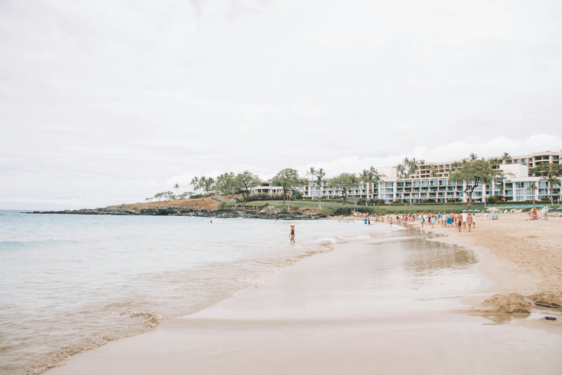 Beach resort near Kona on the west of Hawaii Island