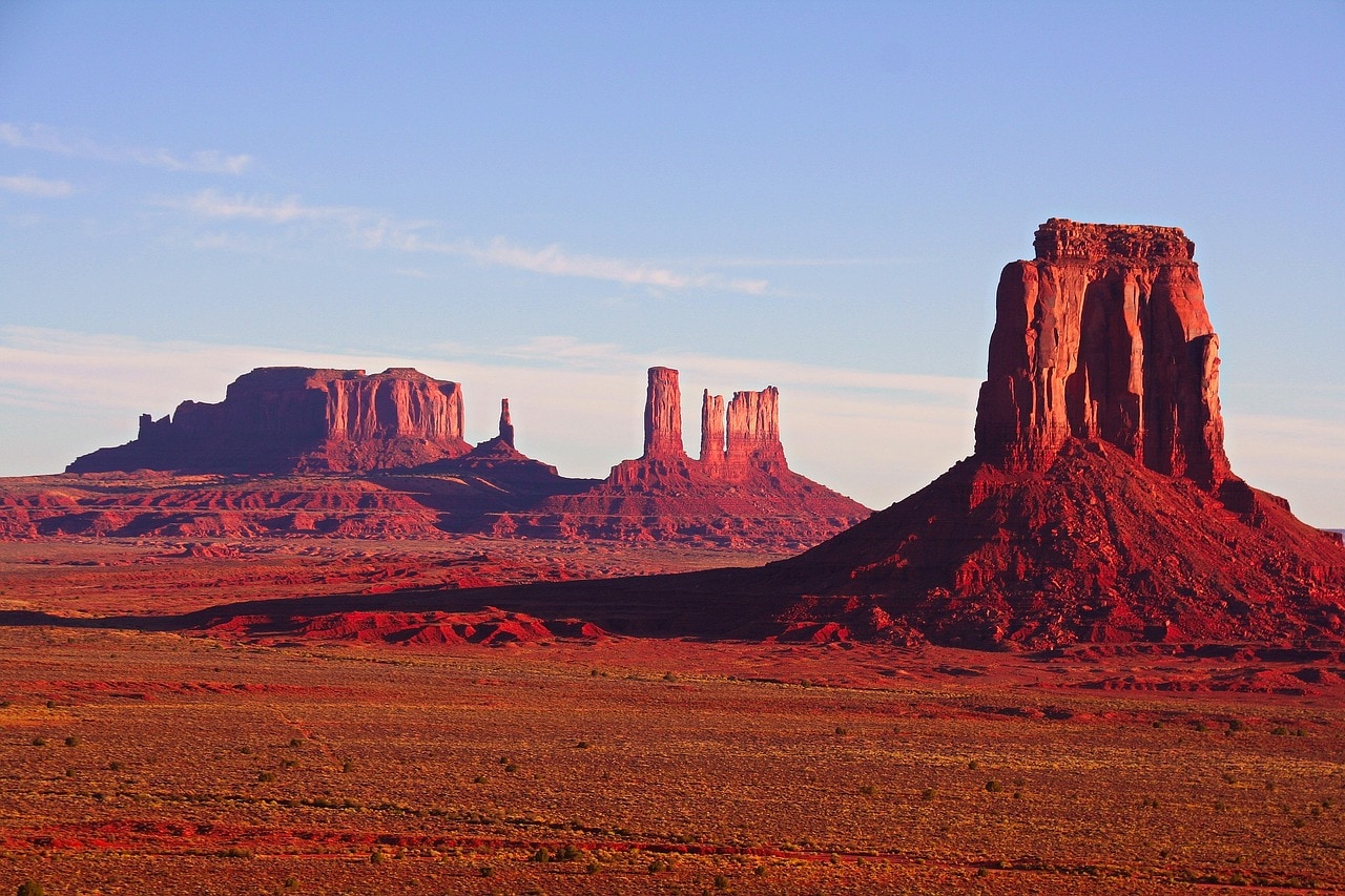 The view of Monument Valley