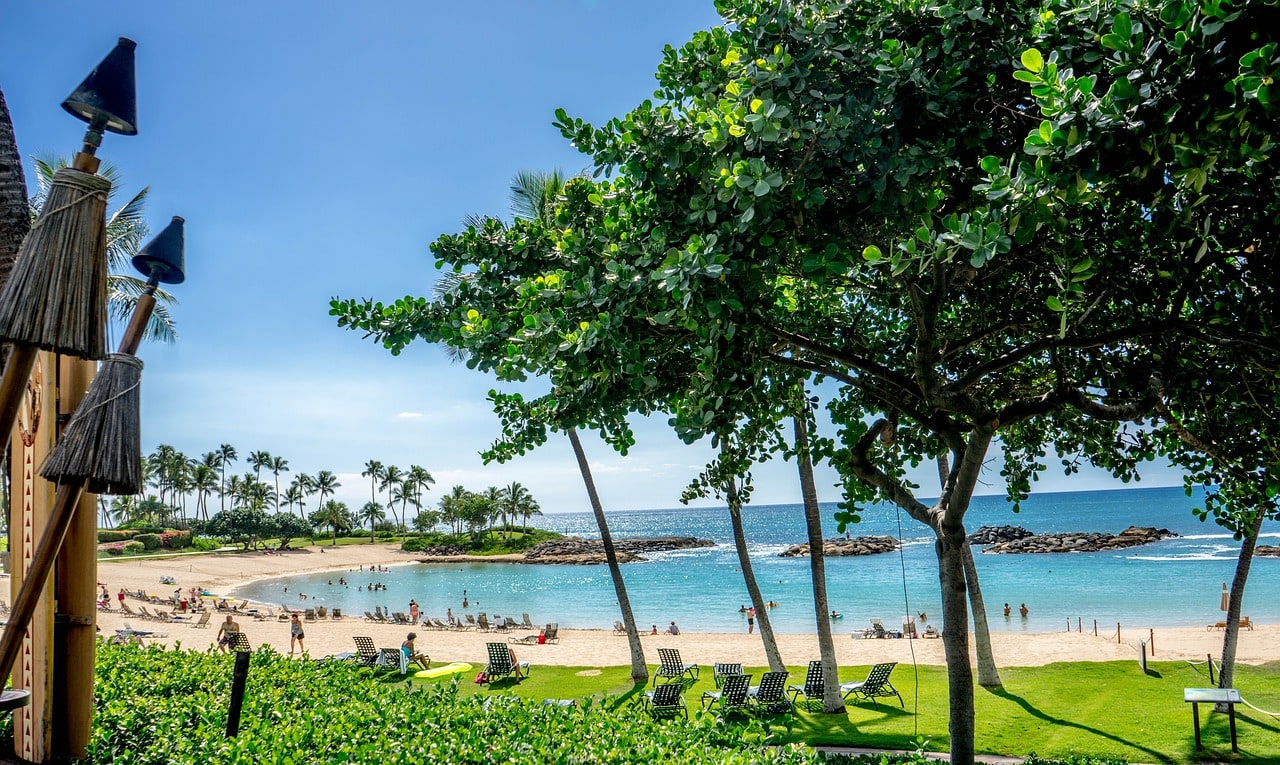 Lagoon at Olina Beach near Honolulu