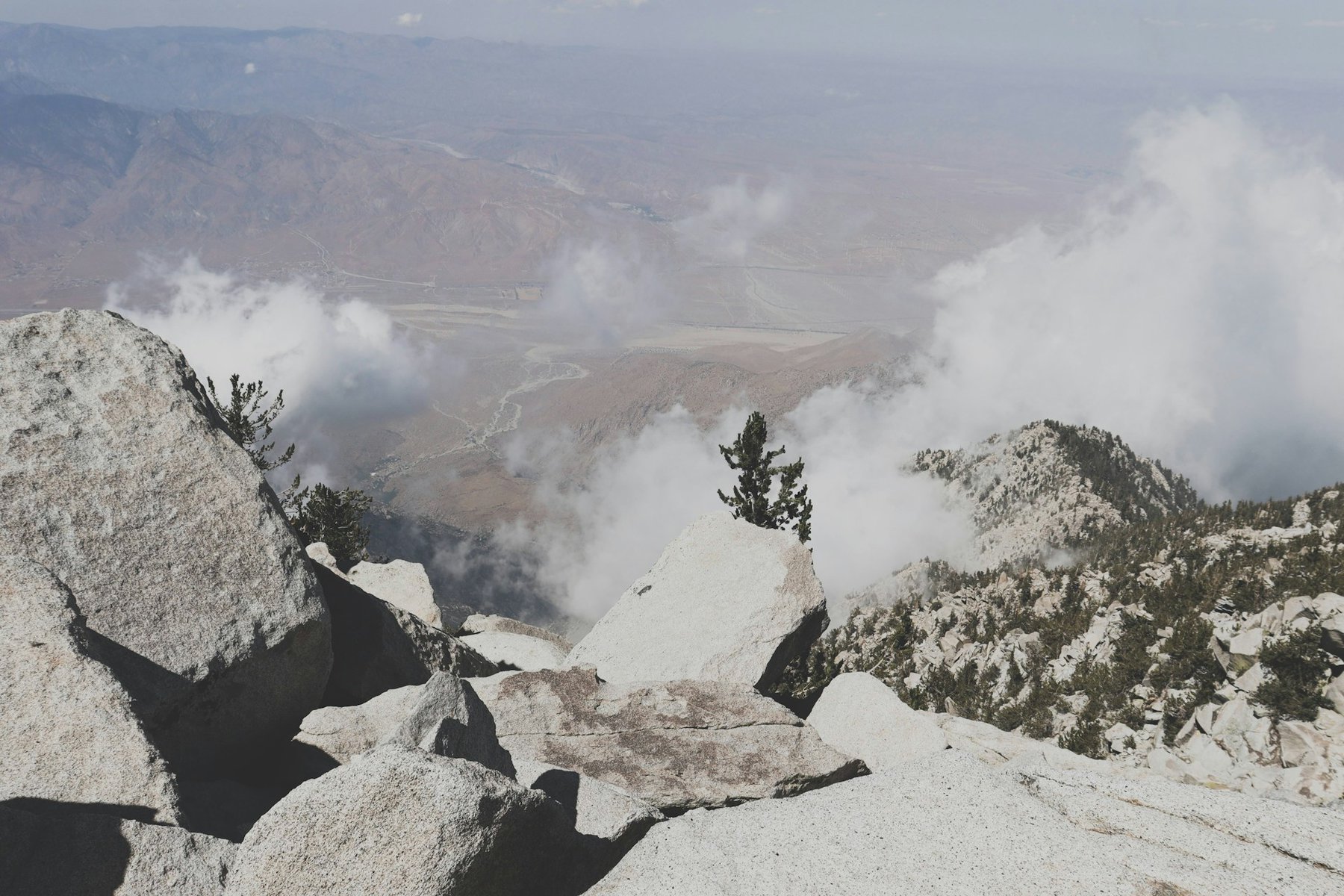 The view from the top of Mount Jacinto Ridge above Palm Springs, California