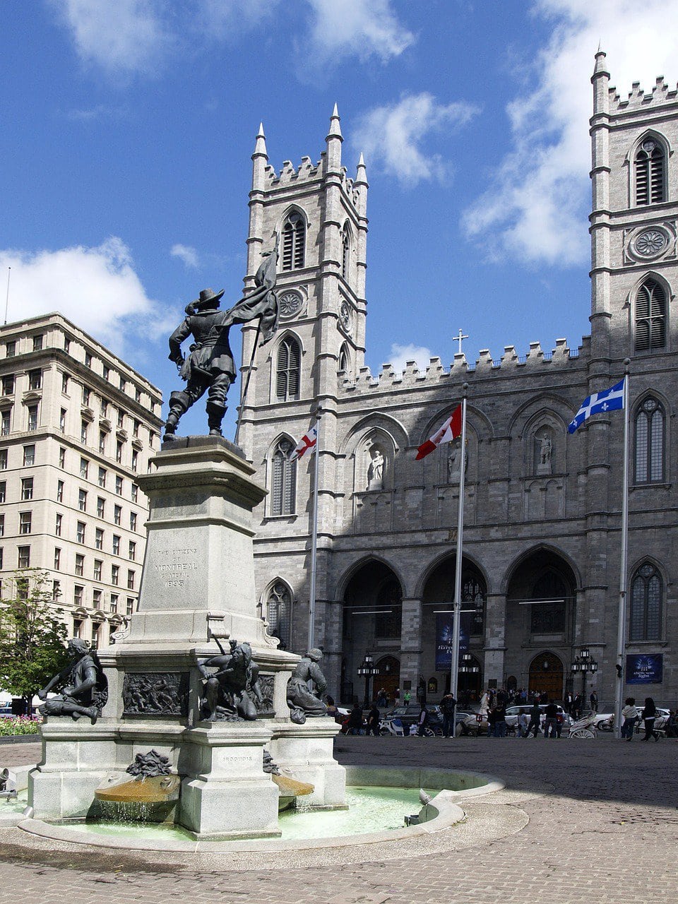 Place d'Armes and Notre-Dame Basilica in Old Montreal