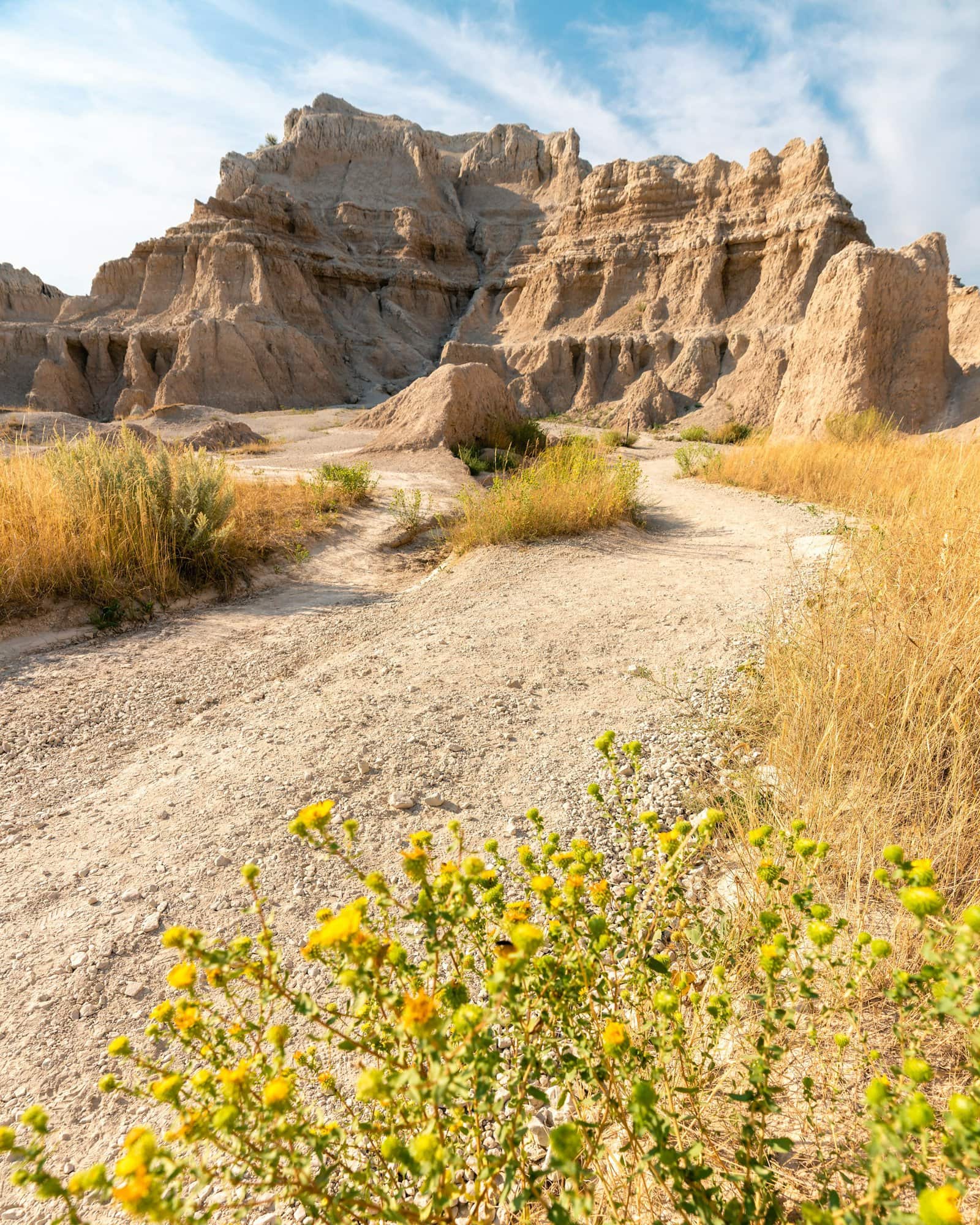 View of Badlands National Park near Rapid City
