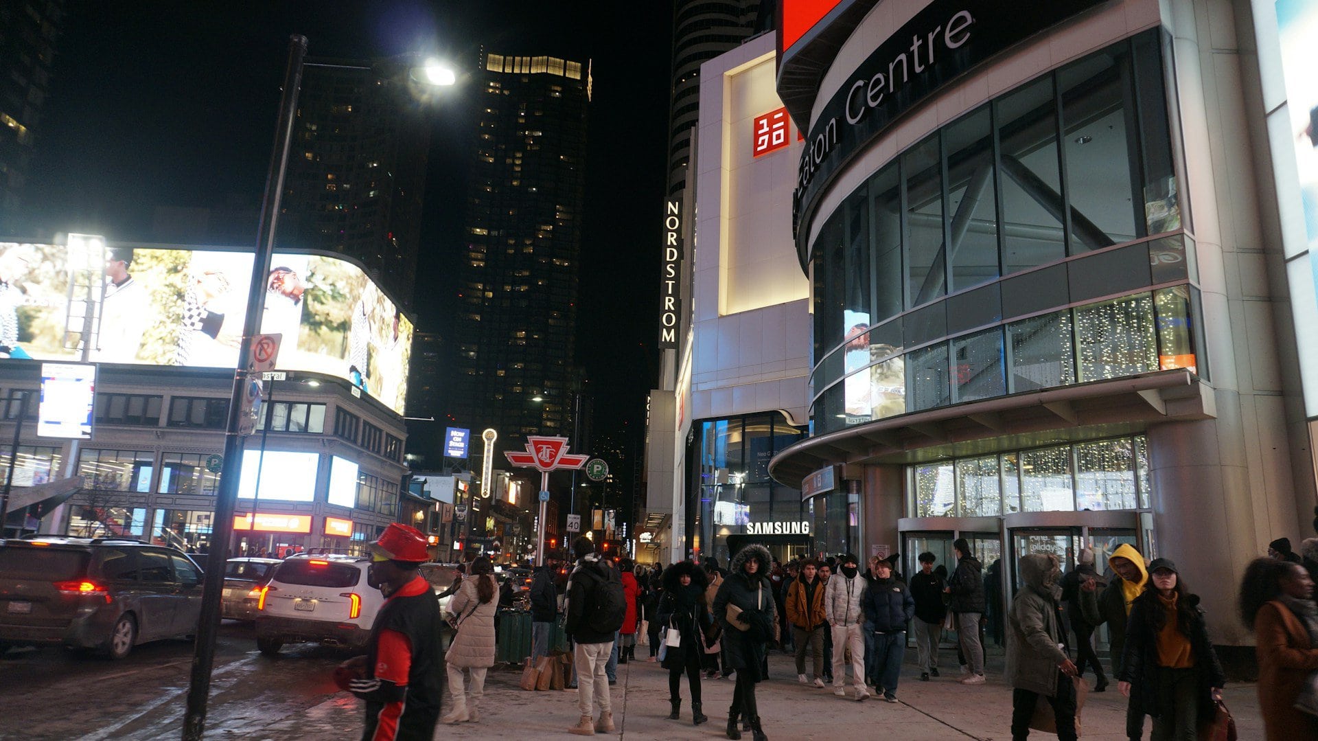 Entrance to the Eaton Centre from Yonge Street in Toronto