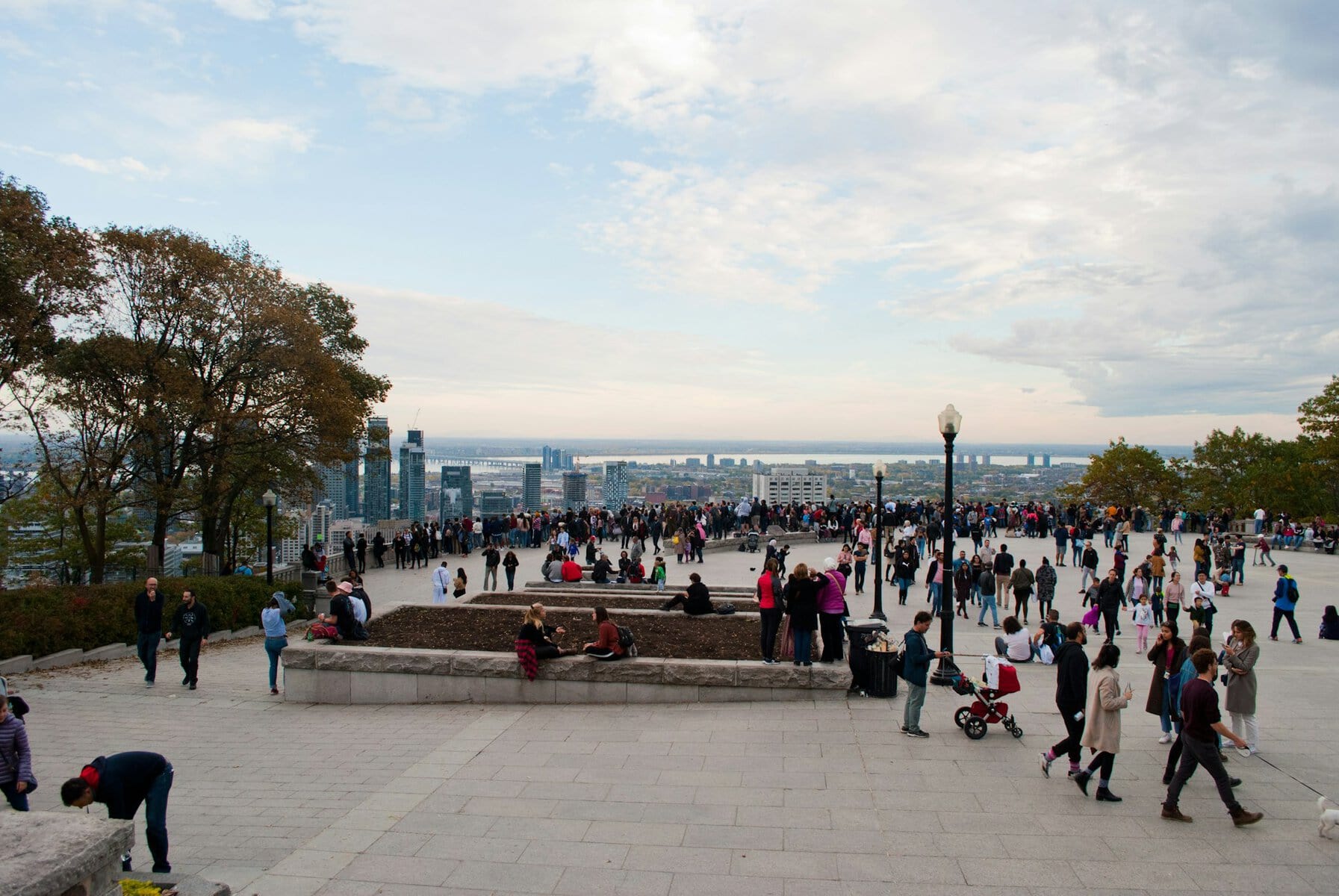 Belvedere terrace at Mount Royal Park in Montreal