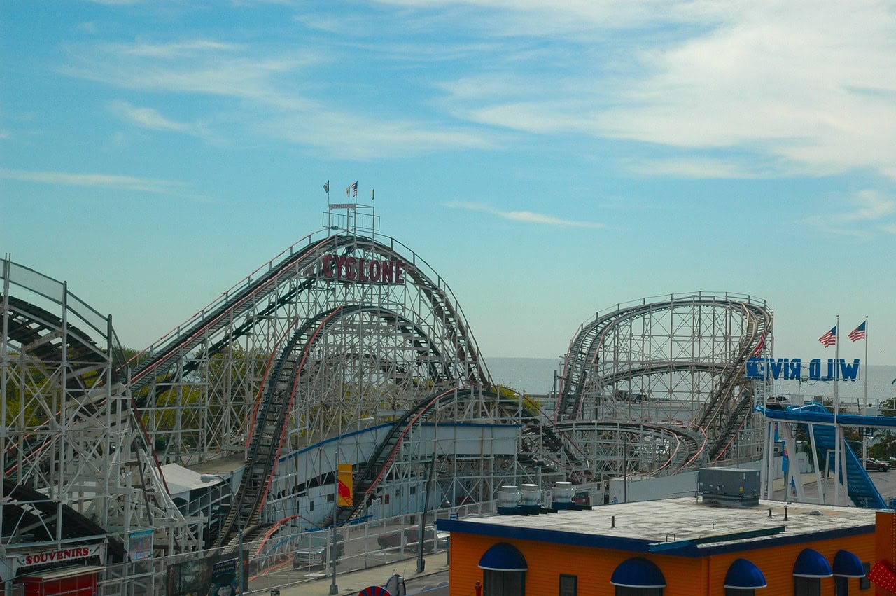 The Cyclone roller coaster in Coney Island