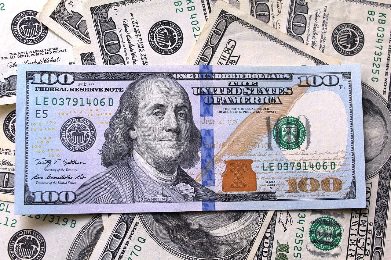 Ben Franklin on the hundred dollar bill