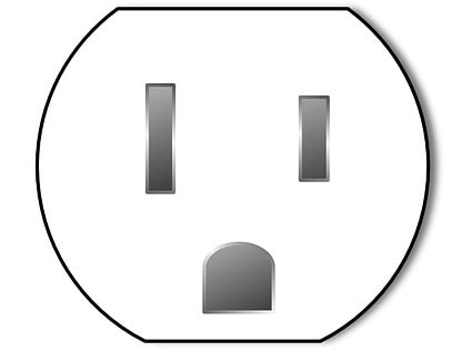 Type B socket, commonly used in the USA