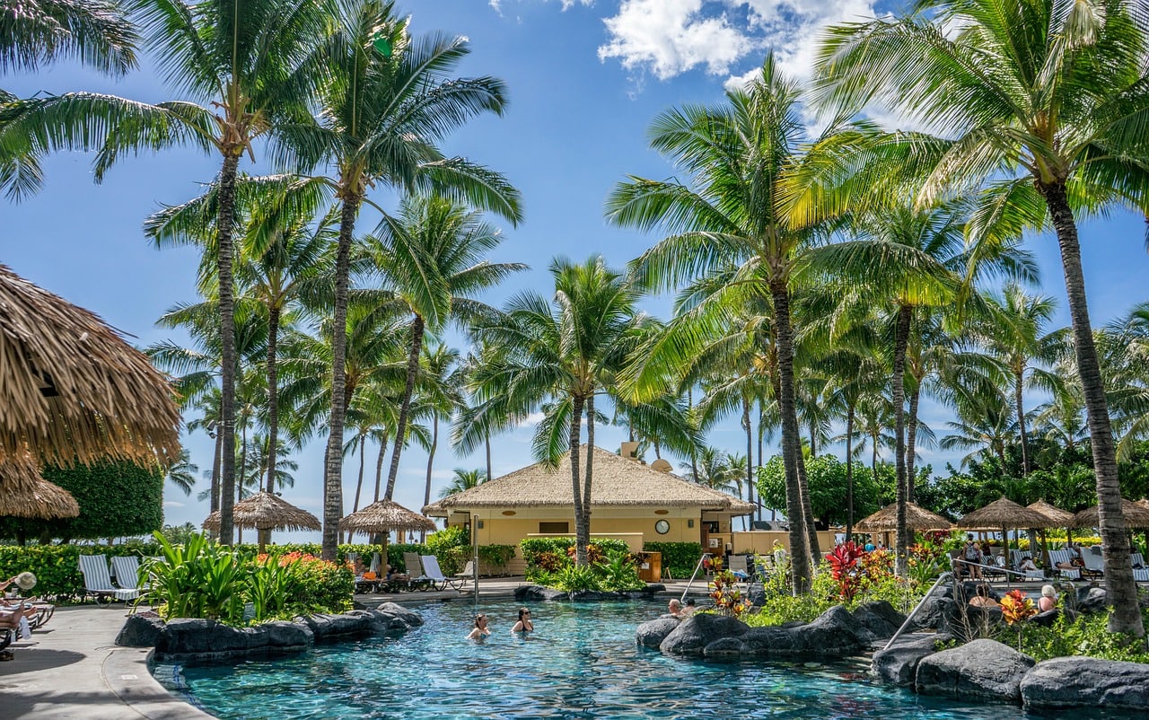 Resort in Aulani Beach near Honolulu, Hawaii