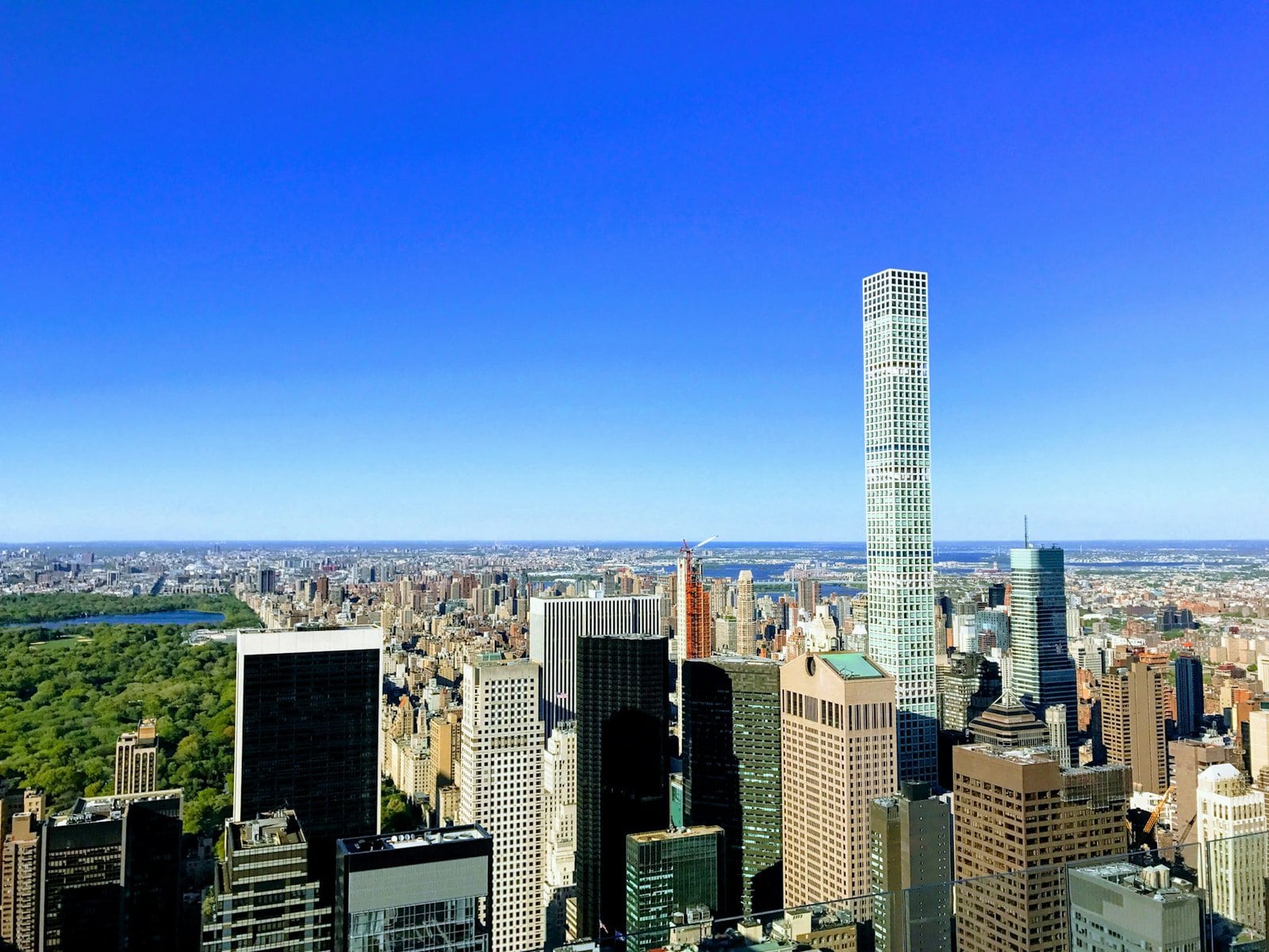 The skyline of Midtown Manhattan from above