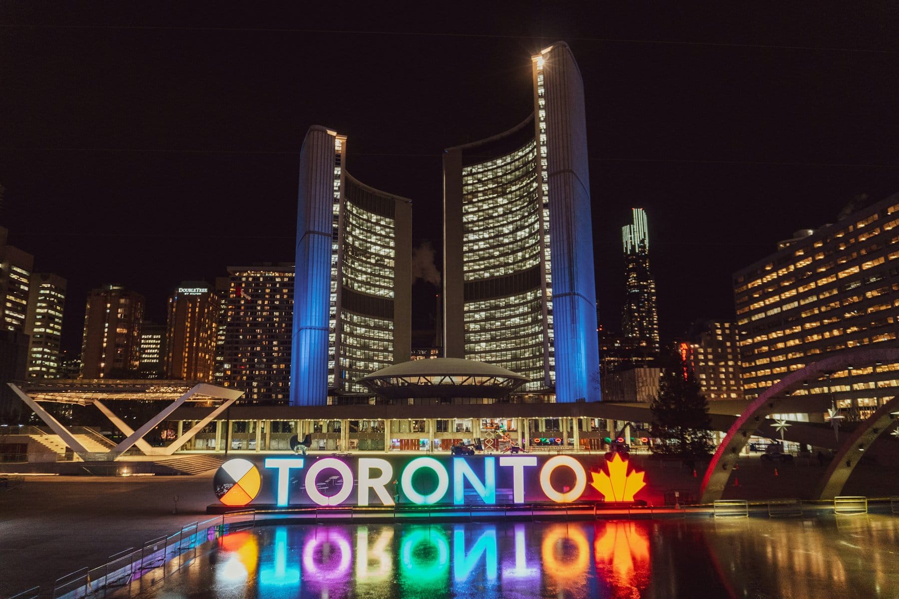 Nathan Phillips Square in downtown Toronto