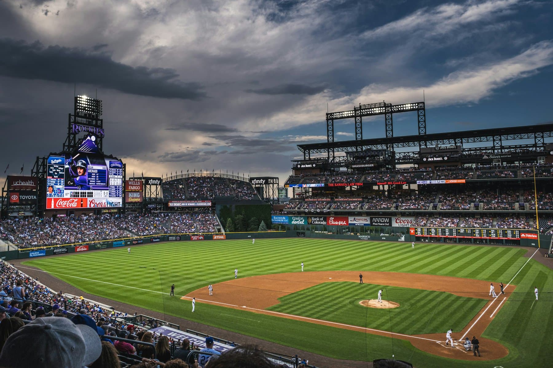 A Colorado Rockies Game at Coors Field in Denver