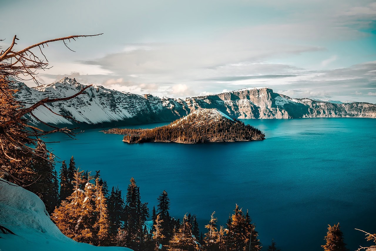 Wizard Island in Crater Lake