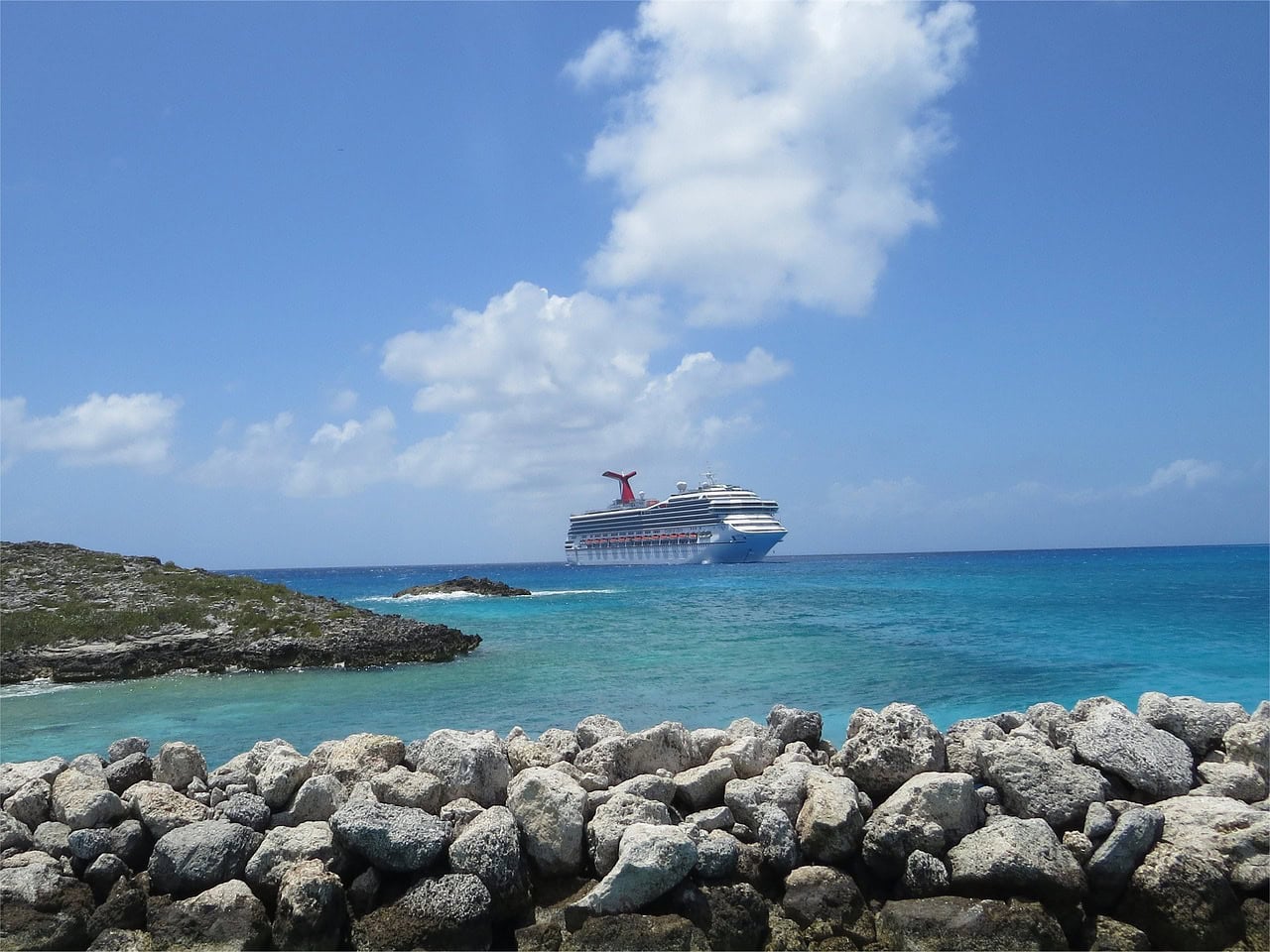 Cruise ship in the Bahamas