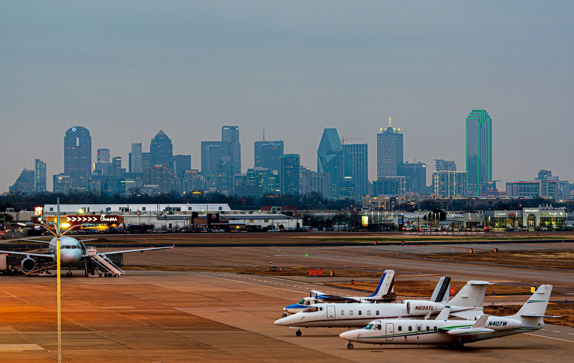 Dallas Love Airport and Downtown