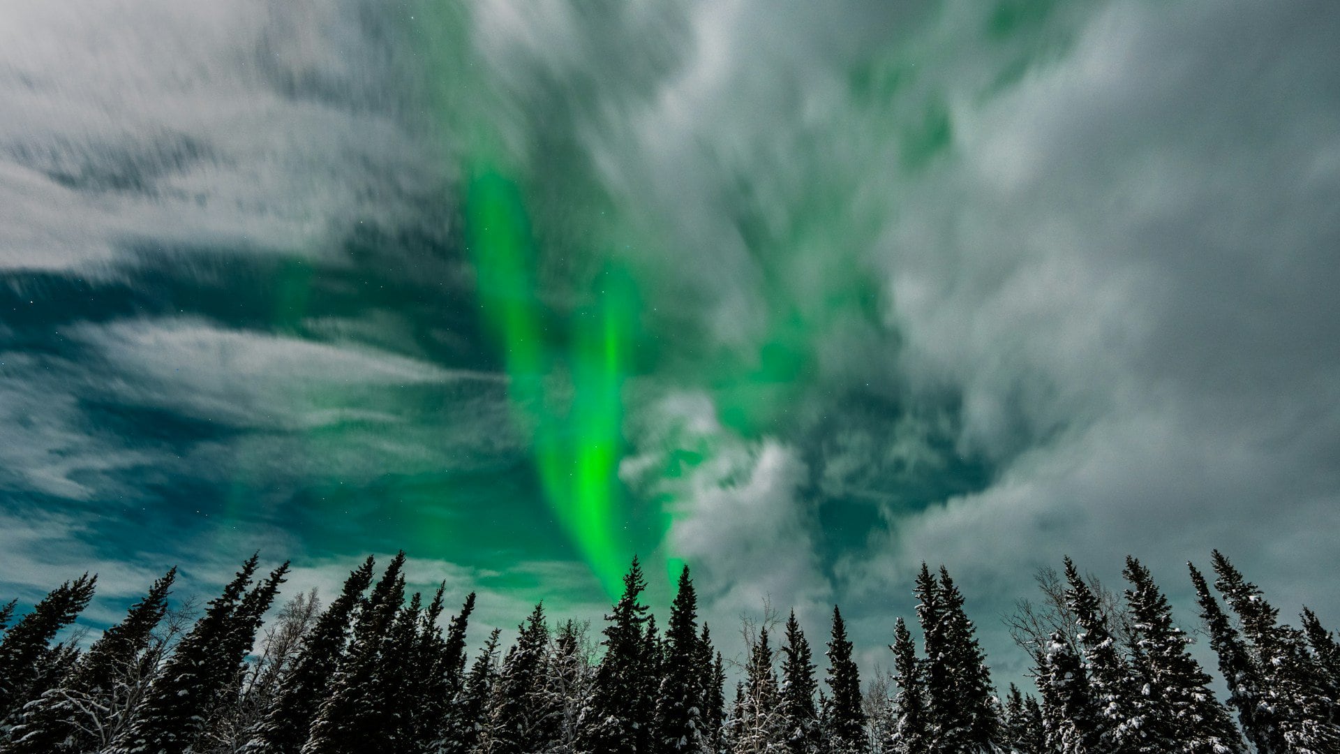 The Aurora Borealis over Fairbanks, Alaska
