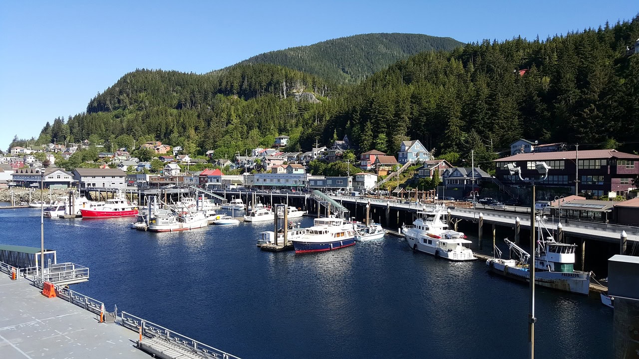 The port of Ketchikan in Alaska