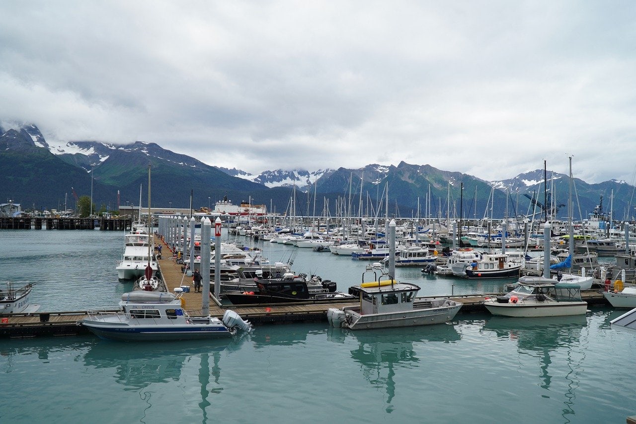 The port of Valdez in Alaska