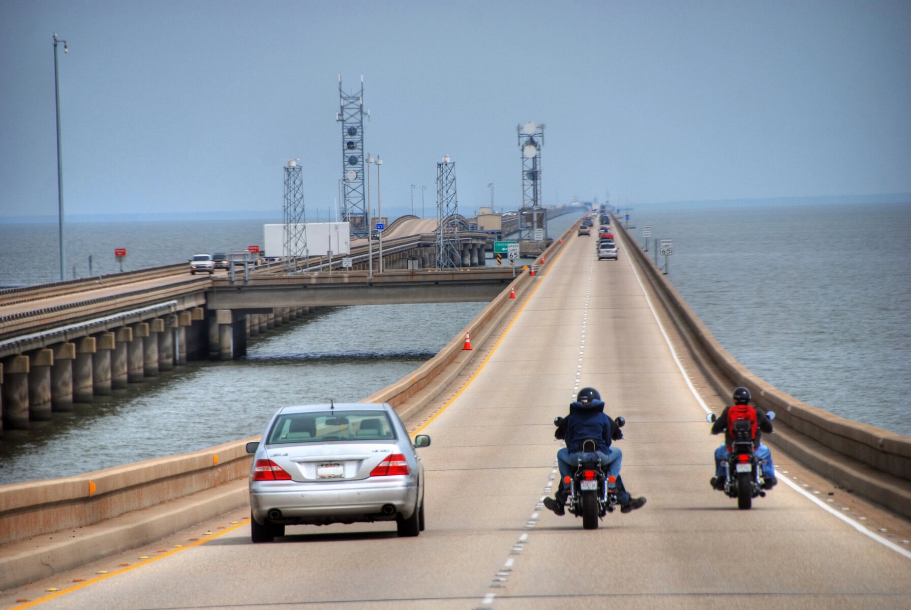 The Lake Pontchartrain Causeway in Louisiana