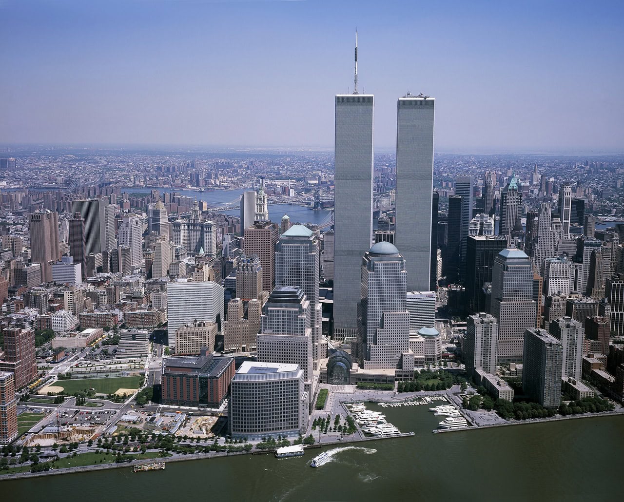 The historic skyline of Downtown Manhattan