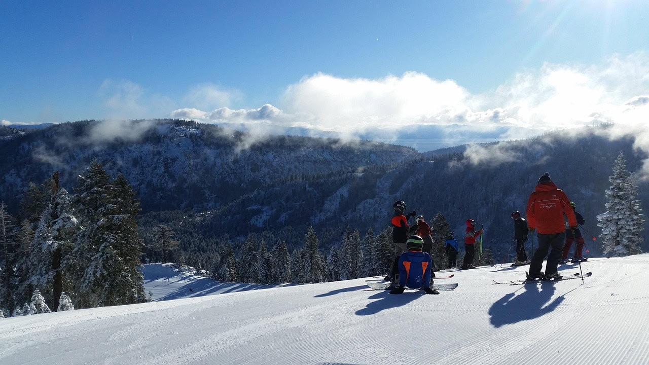 Northstar California ski resort above Lake Tahoe