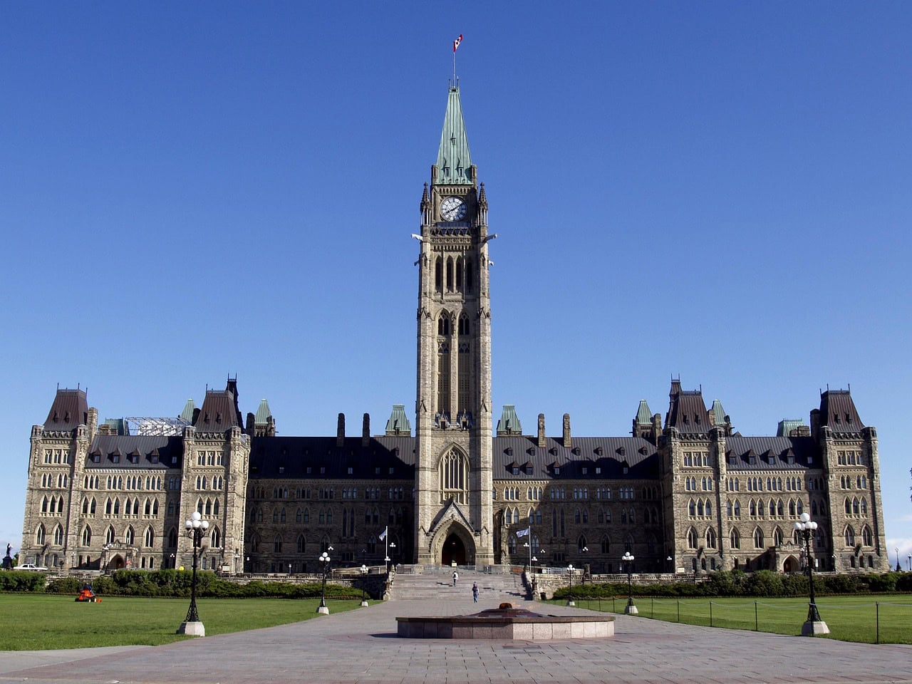Peace Tower at the Canadian Parliament in Ottawa